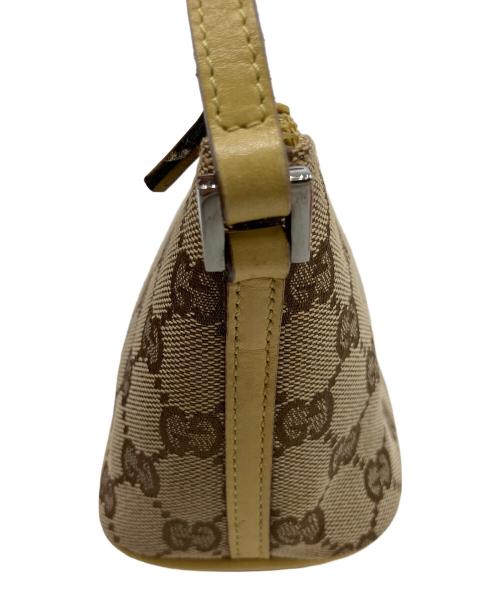 GUCCI（グッチ）GUCCI (グッチ) GG ハンドバッグ ベージュ×イエローの古着・服飾アイテム