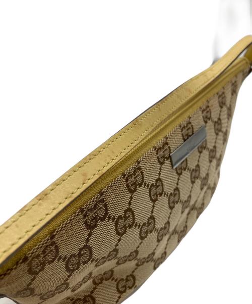 GUCCI（グッチ）GUCCI (グッチ) GG ハンドバッグ ベージュ×イエローの古着・服飾アイテム