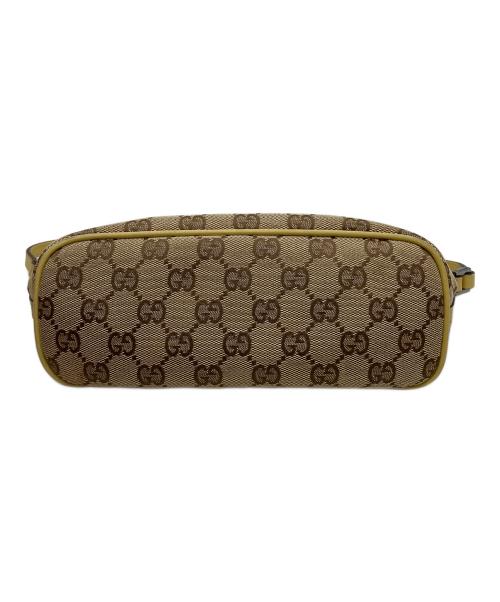 GUCCI（グッチ）GUCCI (グッチ) GG ハンドバッグ ベージュ×イエローの古着・服飾アイテム