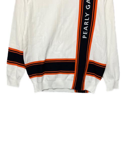 PEARLY GATES（パーリーゲイツ）PEARLY GATES (パーリーゲイツ) 薄手ニット ホワイト サイズ:4 未使用品の古着・服飾アイテム