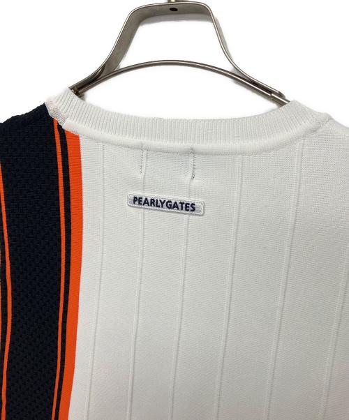 PEARLY GATES（パーリーゲイツ）PEARLY GATES (パーリーゲイツ) 薄手ニット ホワイト サイズ:4 未使用品の古着・服飾アイテム