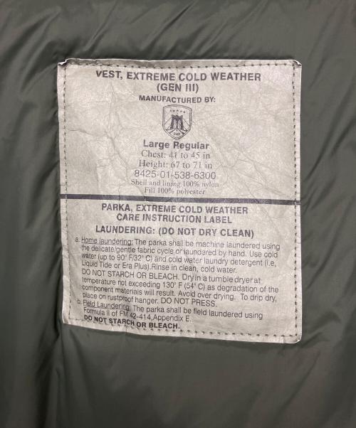 US ARMY（ユーエスアーミー）US ARMY (ユーエスアーミー) 中綿ベスト オリーブ サイズ:L　の古着・服飾アイテム