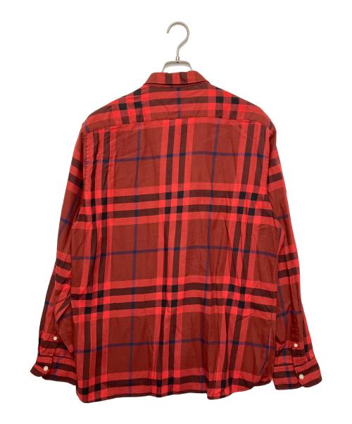 BURBERRY LONDON（バーバリーロンドン）BURBERRY LONDON (バーバリーロンドン) 長袖シャツ レッド サイズ:XXLの古着・服飾アイテム