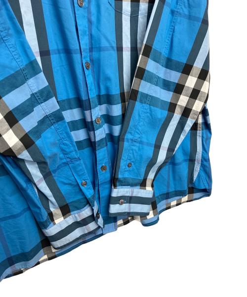 BURBERRY LONDON（バーバリーロンドン）BURBERRY LONDON (バーバリーロンドン) ノバチェック　長袖シャツ ブルー サイズ:XXLの古着・服飾アイテム