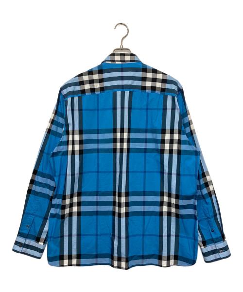 BURBERRY LONDON（バーバリーロンドン）BURBERRY LONDON (バーバリーロンドン) ノバチェック　長袖シャツ ブルー サイズ:XXLの古着・服飾アイテム