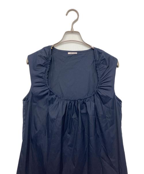 MIU MIU（ミュウミュウ）MIU MIU (ミュウミュウ) ノースリーブワンピース ネイビー サイズ:42の古着・服飾アイテム