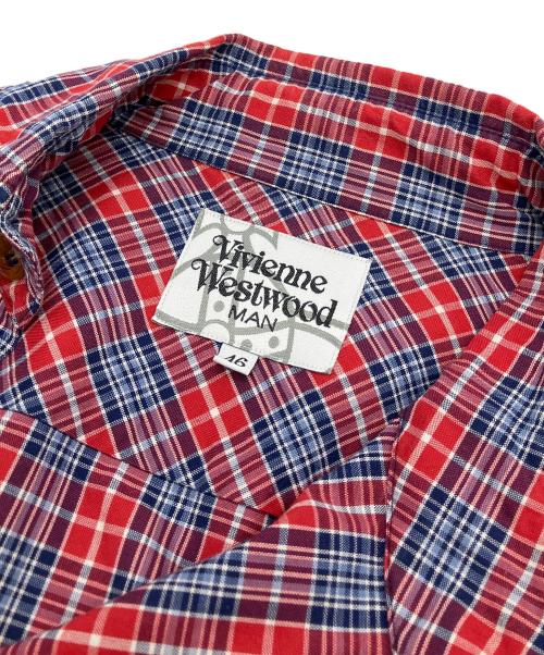 Vivienne Westwood（ヴィヴィアンウエストウッド）Vivienne Westwood (ヴィヴィアンウエストウッド) 長袖シャツ レッド サイズ:46の古着・服飾アイテム
