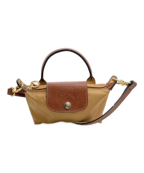 LONGCHAMP（ロンシャン）LONGCHAMP (ロンシャン) 2WAYバッグ ベージュ×ブラウンの古着・服飾アイテム