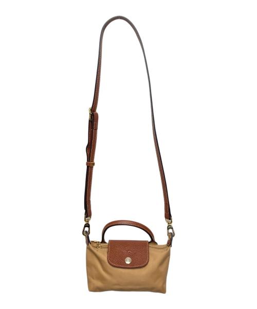 LONGCHAMP（ロンシャン）LONGCHAMP (ロンシャン) 2WAYバッグ ベージュ×ブラウンの古着・服飾アイテム