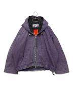 DIESELディーゼル）の古着「フーデッドジャケット」｜パープル