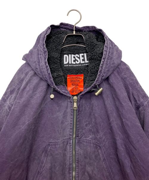 DIESEL（ディーゼル）DIESEL (ディーゼル) フーデッドジャケット パープル サイズ:Sの古着・服飾アイテム