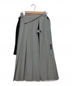 UNITED TOKYOユナイテッドトーキョー）の古着「ビジーアートプリーツスカート」｜グレー
