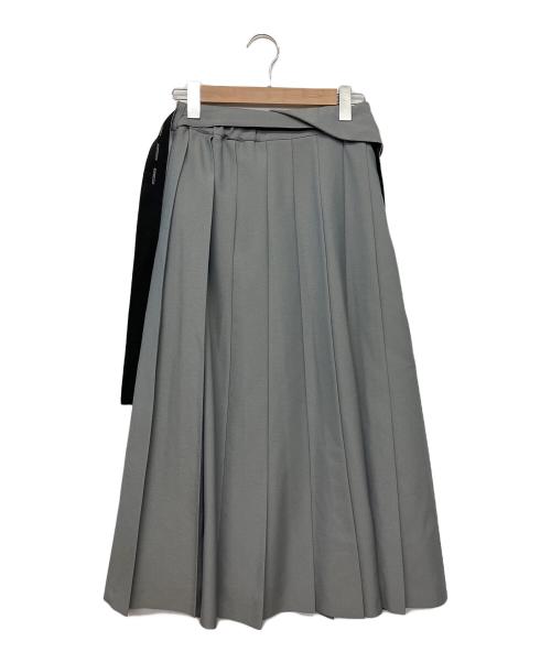 UNITED TOKYO（ユナイテッドトーキョー）UNITED TOKYO (ユナイテッドトーキョー) ビジーアートプリーツスカート グレー サイズ:２の古着・服飾アイテム