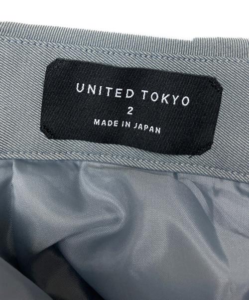 UNITED TOKYO（ユナイテッドトーキョー）UNITED TOKYO (ユナイテッドトーキョー) ビジーアートプリーツスカート グレー サイズ:２の古着・服飾アイテム