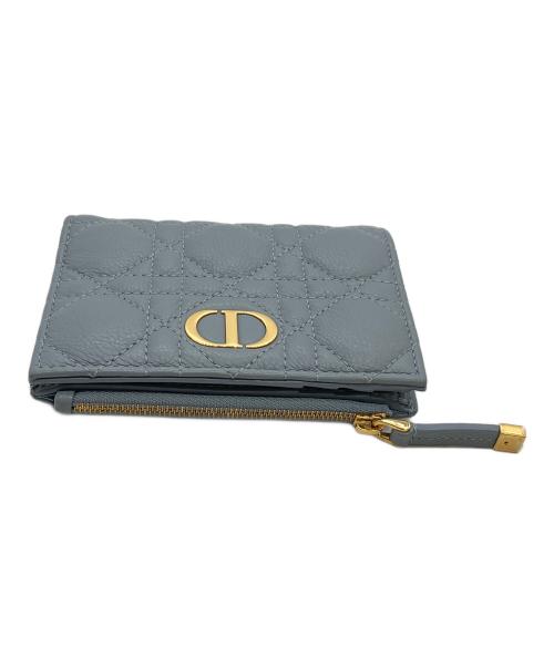 Christian Dior（クリスチャン ディオール）Christian Dior (クリスチャン ディオール) CARO DAHIA　2つ折り財布 スカイブルーの古着・服飾アイテム