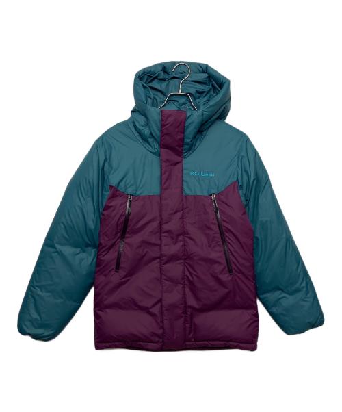 Columbia（コロンビア）Columbia (コロンビア) ダウンジャケット グリーン×パープル サイズ:Sの古着・服飾アイテム