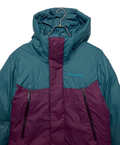 Columbia（コロンビア）Columbia (コロンビア) ダウンジャケット グリーン×パープル サイズ:Sの古着・服飾アイテム