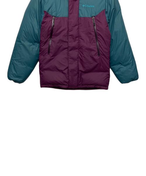 Columbia（コロンビア）Columbia (コロンビア) ダウンジャケット グリーン×パープル サイズ:Sの古着・服飾アイテム