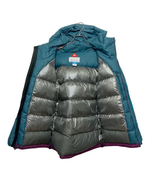 Columbia（コロンビア）Columbia (コロンビア) ダウンジャケット グリーン×パープル サイズ:Sの古着・服飾アイテム