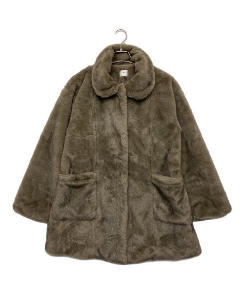 merry jenny（メリージェニー）merry jenny (メリージェニー) フェイクファーコート グレー サイズ:FREEの古着・服飾アイテム