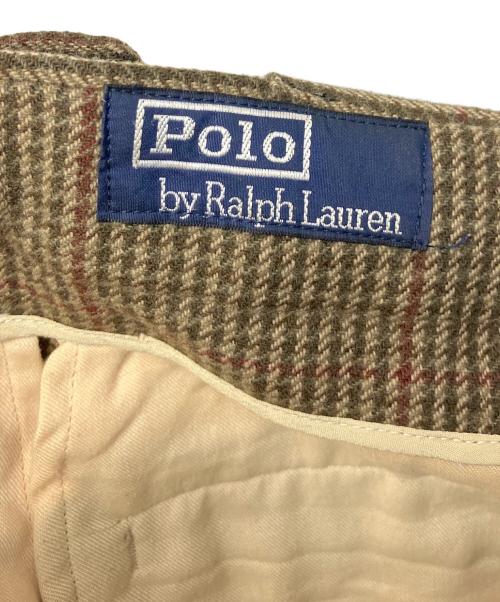 POLO RALPH LAUREN（ポロ・ラルフローレン）POLO RALPH LAUREN (ポロ・ラルフローレン) タックパンツ ブラウン サイズ:88.5cm (W35)の古着・服飾アイテム
