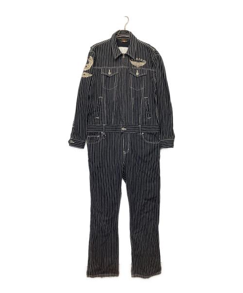 VANSON（バンソン）VANSON (バンソン) つなぎ ブラック サイズ:XLの古着・服飾アイテム