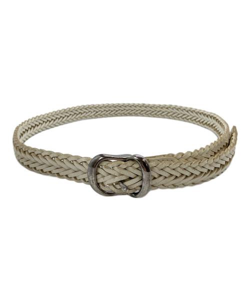 AKM（エーケーエム）AKM (エーケーエム) レザーベルト アイボリーの古着・服飾アイテム