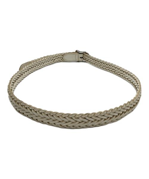 AKM（エーケーエム）AKM (エーケーエム) レザーベルト アイボリーの古着・服飾アイテム