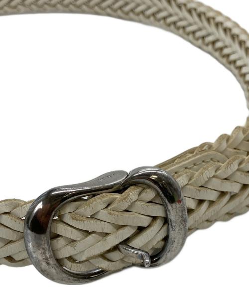 AKM（エーケーエム）AKM (エーケーエム) レザーベルト アイボリーの古着・服飾アイテム