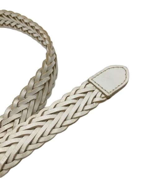 AKM（エーケーエム）AKM (エーケーエム) レザーベルト アイボリーの古着・服飾アイテム