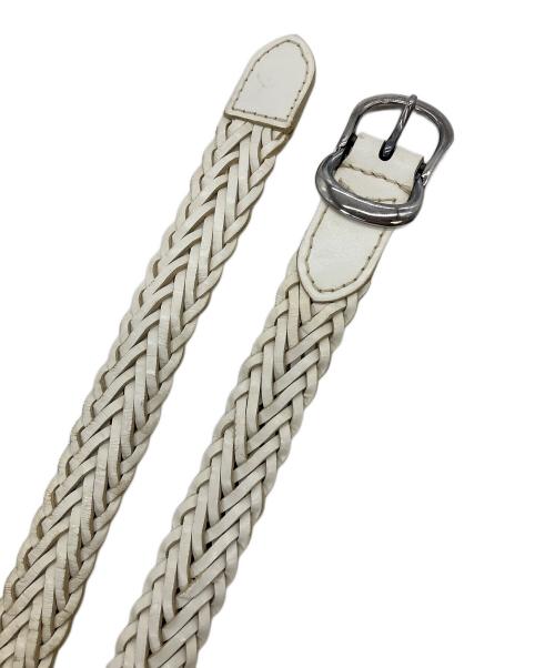 AKM（エーケーエム）AKM (エーケーエム) レザーベルト アイボリーの古着・服飾アイテム