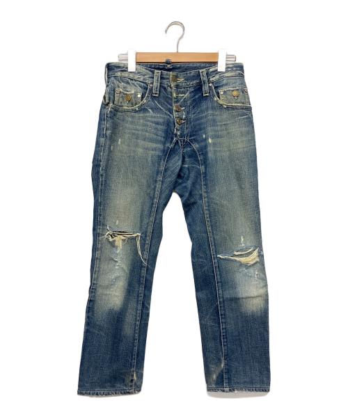 DSQUARED2（ディースクエアード）DSQUARED2 (ディースクエアード) ダメージ加工デニムパンツ インディゴ サイズ:42の古着・服飾アイテム