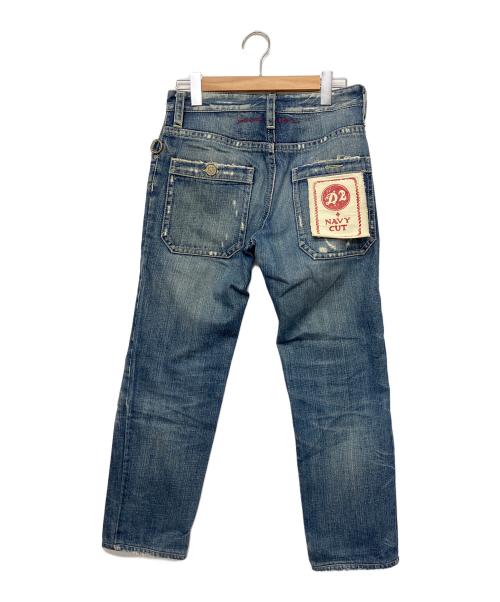 DSQUARED2（ディースクエアード）DSQUARED2 (ディースクエアード) ダメージ加工デニムパンツ インディゴ サイズ:42の古着・服飾アイテム