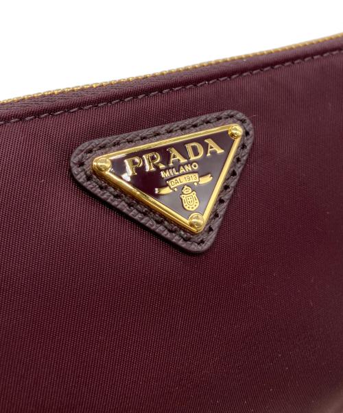 PRADA（プラダ）PRADA (プラダ) RE-NYLONポーチ ワインレッドの古着・服飾アイテム