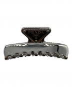PRADAプラダ）の古着「メタルヘアクリップ」｜シルバーカラー