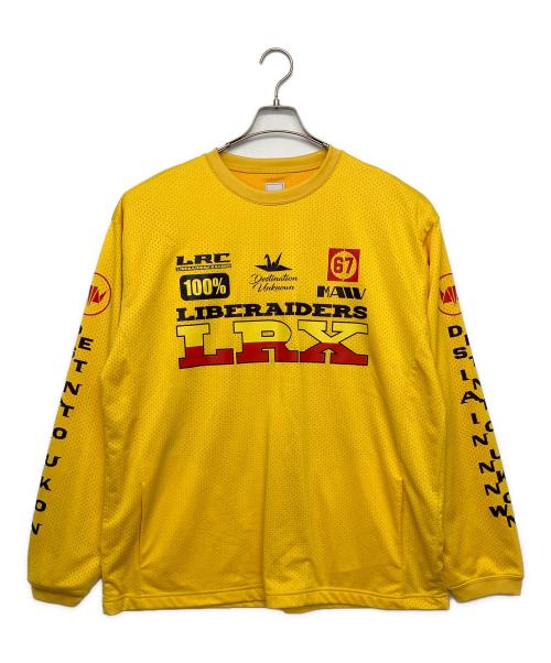 Liberaiders（リベレイダース）Liberaiders (リベレイダース) LR RACING L/S TEE　ロングスリーブカットソー イエロー サイズ:不明の古着・服飾アイテム