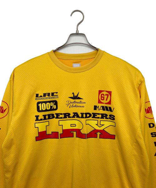 Liberaiders（リベレイダース）Liberaiders (リベレイダース) LR RACING L/S TEE　ロングスリーブカットソー イエロー サイズ:不明の古着・服飾アイテム