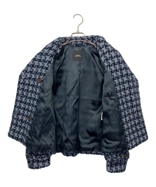 Max Mara WEEK END LINE（マックスマーラ ウイークエンドライン）Max Mara WEEK END LINE (マックスマーラ ウイークエンドライン) ショートコート ブルー×ネイビー サイズ:40の古着・服飾アイテム