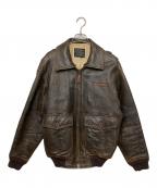 AVIREXアヴィレックス）の古着「レザージャケット」｜ブラウン