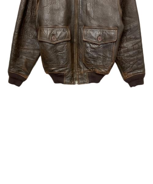 AVIREX（アヴィレックス）AVIREX (アヴィレックス) レザージャケット ブラウン サイズ:Sの古着・服飾アイテム