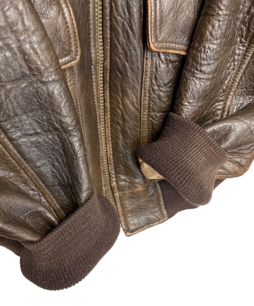 AVIREX（アヴィレックス）AVIREX (アヴィレックス) レザージャケット ブラウン サイズ:Sの古着・服飾アイテム