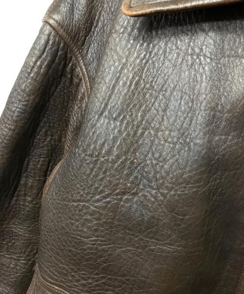 AVIREX（アヴィレックス）AVIREX (アヴィレックス) レザージャケット ブラウン サイズ:Sの古着・服飾アイテム