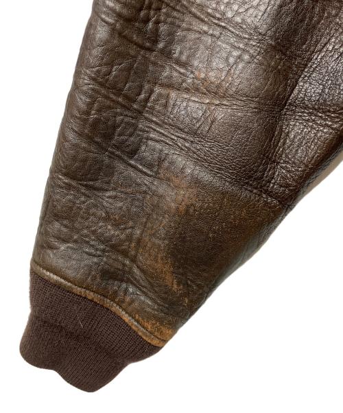 AVIREX（アヴィレックス）AVIREX (アヴィレックス) レザージャケット ブラウン サイズ:Sの古着・服飾アイテム