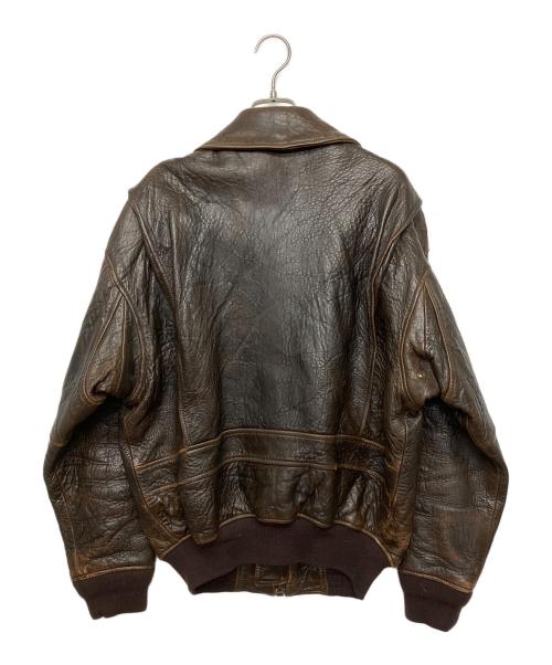 AVIREX（アヴィレックス）AVIREX (アヴィレックス) レザージャケット ブラウン サイズ:Sの古着・服飾アイテム