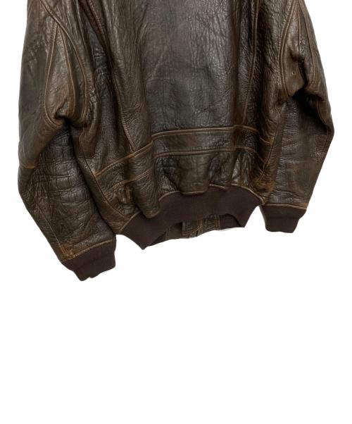 AVIREX（アヴィレックス）AVIREX (アヴィレックス) レザージャケット ブラウン サイズ:Sの古着・服飾アイテム