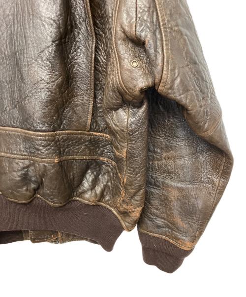 AVIREX（アヴィレックス）AVIREX (アヴィレックス) レザージャケット ブラウン サイズ:Sの古着・服飾アイテム
