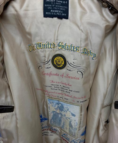 AVIREX（アヴィレックス）AVIREX (アヴィレックス) レザージャケット ブラウン サイズ:Sの古着・服飾アイテム