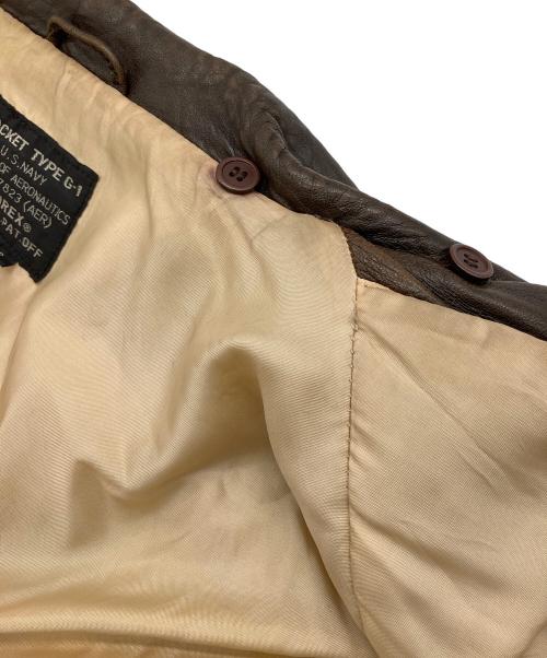 AVIREX（アヴィレックス）AVIREX (アヴィレックス) レザージャケット ブラウン サイズ:Sの古着・服飾アイテム