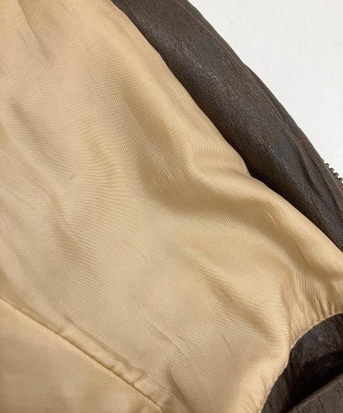 AVIREX（アヴィレックス）AVIREX (アヴィレックス) レザージャケット ブラウン サイズ:Sの古着・服飾アイテム