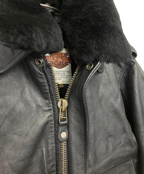 HARLEY-DAVIDSON（ハーレーダビッドソン）HARLEY-DAVIDSON (ハーレーダビッドソン) レザージャケット　ライナー付 ブラック サイズ:38の古着・服飾アイテム